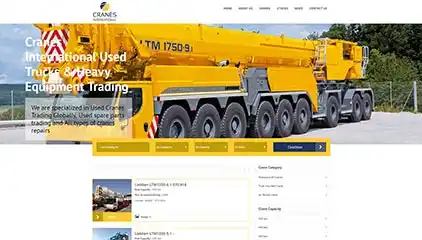 Cranes international website design
